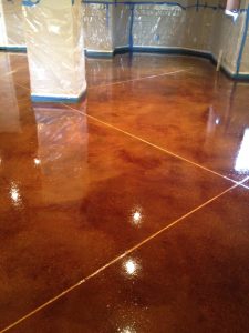 Stained & Polished Concrete Floor