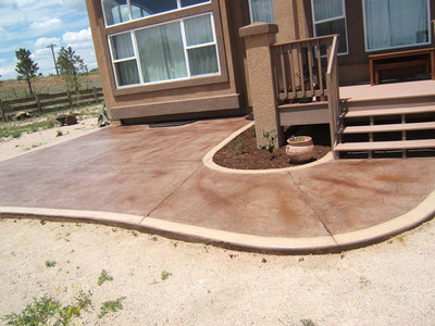 stamped concrete patio for a Colorado Springs Home