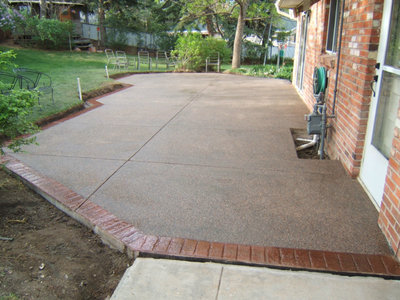 New stamped concrete patio in Colorado Springs