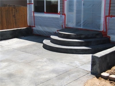 concrete stairs and patio project in Colorado Springs