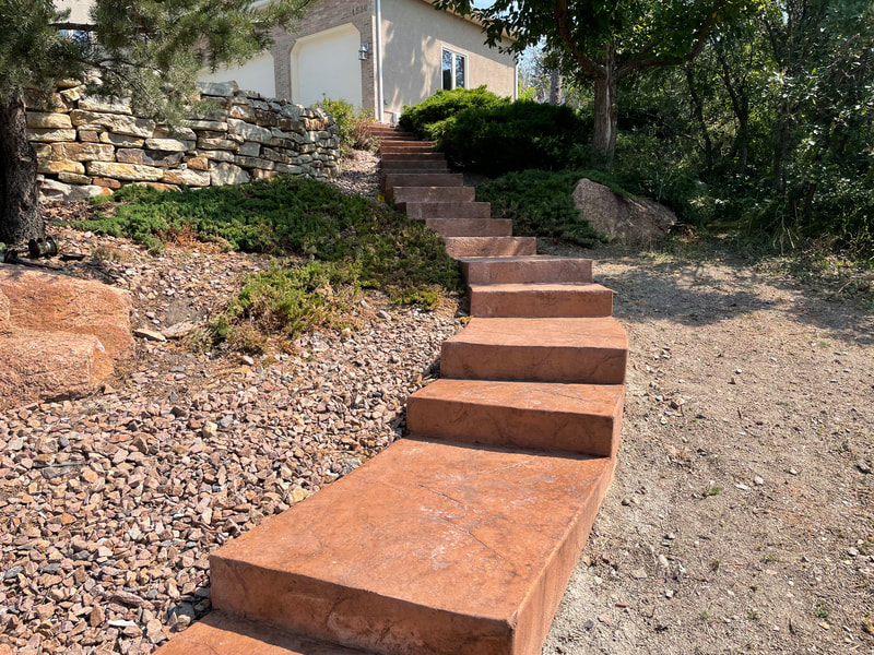 new stamped concrete steps