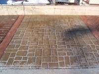stenciled concrete with stone look