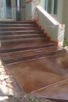 stained and polished concrete exterior steps